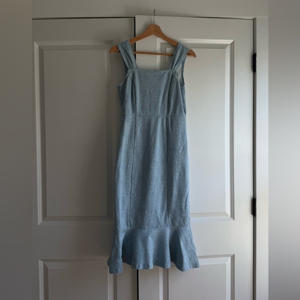 Sugarlips Light Blue Ruffle Midi Dress